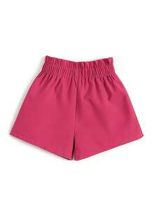Shorts Alfaiataria Infantil Para Meninas e Adolescentes Jovens Shorts com Elástico Moda Primavera Verão (SH338)