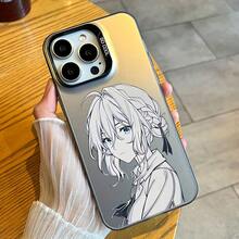 Violet Evergarden Phone Case, Popular Cartoon Design, Compatible With IPhone 17, 16, 15, 14, 13, 12, 11, Air, Pro, Max, X, XR, XSMAX, 8 Plus, Matte Color Hard Shell, Full Protection, Violet Evergarden17 17promax - Black - View 2