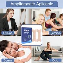 35 Tiras Nasales para Mejor Respiración - Antirronquidos para Dormir y Deporte, Color Negro - Negro - Ver 6