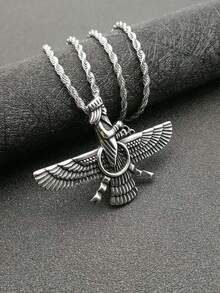 SeuSuk 1pc Sorodar Eagle Twist Chain Necklace Pendant, Unisex Daily Amulet Jewelry Gift - The New - View 2