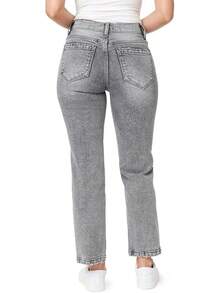 Kensie Jeans The Ella High-Rise Straight Leghalloween - Canberra - View 4