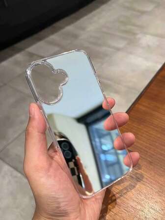 1 pieza Funda de teléfono transparente de acrílico con agujero grande adecuada para iPhone 16 Pro MAX, 16, 11, 12, 13, 14, 15, 12 Pro MAX, 13 Pro MAX, 14 Pro MAX, 15 Pro MAX, Cubierta protectora de teléfono