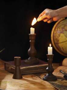 1 pièce Bougeoir en cuivre de style européen vintage - Décoration de bougeoir de bureau élégante pour la chambre, le salon, le mariage et les dîners aux chandelles