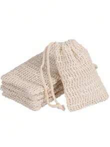 10Pcs Reusable Exfoliating Soap Saver Pouch, Sisal Soap Bag With Drawstring,Soap Bag Foaming Net; Facial Soap Net Soap Saver Bag, Knotted Shower Soap Bag For Foaming And Drying, Body Scrubber, Back Scrubber Skin Smoother For Exfoliating Dirt And Dead Skin, Body Cleaning Tools, Bathroom Supplies, Bathroom Accessories Home Bathroom Decor