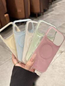 Ốp lưng điện thoại sạc không dây từ tính thời trang & dễ thương họa tiết mực loang, tương thích với iPhone 17 Pro Max, 17 Pro, 17, 16 Pro Max, 16 Pro, 16, 16, 15 Pro Max, 15 Pro Max, 15 Pro, 15 Pro Max, 14 Pro Max, 13, 12 Pro Max, 11. Ốp lưng chống sốc màu thạch bóng bẩy sang trọng dễ thương. - Hồng - Xem 6