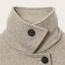 Áo khoác ve áo đơn giản dành cho nữ thu/đông 2025, thiết kế thắt eo, áo khoác màu sáng chất lượng cao, dáng rộng, ôm sát, đa năng khi đi làm, sản phẩm ấm áp và thời trang cho mùa thu/đông - màu be nhạt - Xem 8