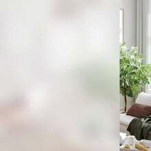 - Pelcula de privacidad para Ventana, Espejo diurno Reflectante con Control de Calor, Bloqueo no calcomana, Tinte esttico, para el hogar y la Oficina Negro - Plata, 29.5x 6.5 pies - esmerilado + 17.3 Inch x 13.1 Feet - Ver 2