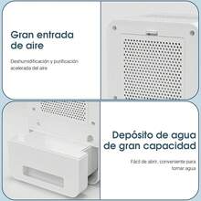 LSXD Deshumidificador Silencioso 1000 ml, Bajo Consumo de Energía, Portátil para Humedad y Molde en Hogar, Dormitorio, Baño, Closet y Oficina - blanco - Ver 7