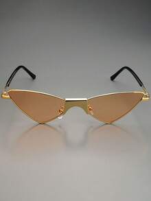 1 Cặp kính gọng kim loại họa tiết hình học, thời trang để đeo hàng ngày - Nhiều màu - Xem 2