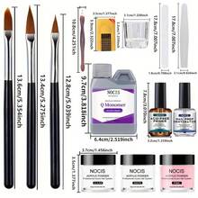 NOCIS Professional Acrylic Nail Set, Includes Monomer Liquid, Dehydrator, Acid-Free Base Coat, Nail Brush, Nail Mold, Mixing Palette And Gift Set - Multicolor - View 5