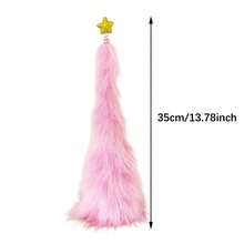 Tabletop Furry Christmas Tree Bendable Mini Christmas Tree Desk Decorations For Living Room Home Holiday Party - White - View 8
