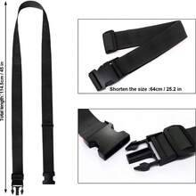 行李箱绑带，用于连接两个行李箱的旅行配件，添加行李带，用于携带 3 件行李可调节带扣，2 件装黑色行李带旅行带，用于飞行旅行 - 彩色 - 查看 3