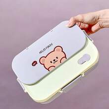 1 cái/1 bộ 1500ml 4/5 ngăn đựng cơm bằng thép không gỉ 304 có họa tiết chuột lang nước dễ thương, hộp cơm Bento dung tích lớn di động kèm bộ đồ ăn & bát đựng súp, hộp đựng cơm giữ nhiệt, hộp đựng thực phẩm salad trái cây chống rò rỉ, dùng được trong máy rửa chén & lò vi sóng, thích hợp cho học sinh và người lớn sử dụng tại nhà, trường học, văn phòng, cắm trại ngoài trời, dã ngoại, du lịch, trở lại trường học - Nhiều màu - Xem 10