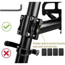 1 Set Bike Rear Rack Retractable, Aluminum Alloy, Equipped With Screws And Small Wrench, Bicycle Cargo Rack Mount, With Quick Assembly, For Mountain Bike, MTB Road Bike And Other Bicycle - 黑色 - 查看 2