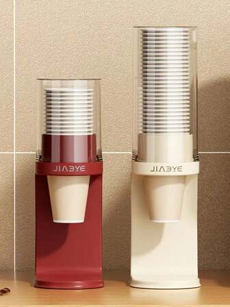 1PC Desktop Disposable Cup Cup Holder Free Punch Household Storage Box Commercial Cafe Bar Dining Wall-Mounted Paper Cup Countertop Household Coffee Cup Storage Rack Water Dispenser Cup Holder, Suitable For Home Office