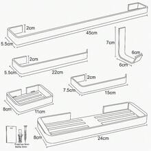 6-Piece Bathroom Accessories Kit In Various Colors - 黑色 - 查看 3