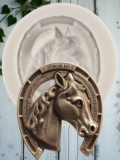 3D Horse Silicone Fondant Molds Horse Head Candy Mold Cake Decoration Cupcake Topper Candy Polymer Clay Gum Paste