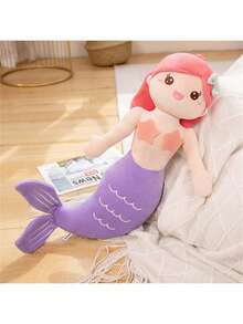 45cm/60cm 可爱美人鱼童话主题毛绒玩具 柔软填充美人鱼靠垫 迷人的毛绒玩具 完美的儿童房间装饰 理想的儿童生日礼物 适合感恩节礼物 圣诞节礼物的绝佳选择 完美的情人节礼物