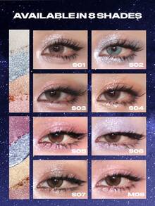 COLORKEY  Diamond Eyeshadow, Shimmery Eyeshadow Palette, High Pigment, Eyeshadow, Eye Brightening, Glitter, Pearl Shimmer, One-Step Easy To Blend Eyeshadow, High Gloss Effect, Non-Greasy, Non-Fading Glitter Eyeshadow, Cosmetic Brand Product, Suitable For Women And Girls, Ideal For Autumn/Winter Season, Can Create Latte Makeup, Y2K Makeup, 90s Makeup, Cool Girl Makeup, Lip Makeup Matching, Bridal Makeup, Valentine's Day Makeup, Etc. - S05 Neon Violet - 查看 6