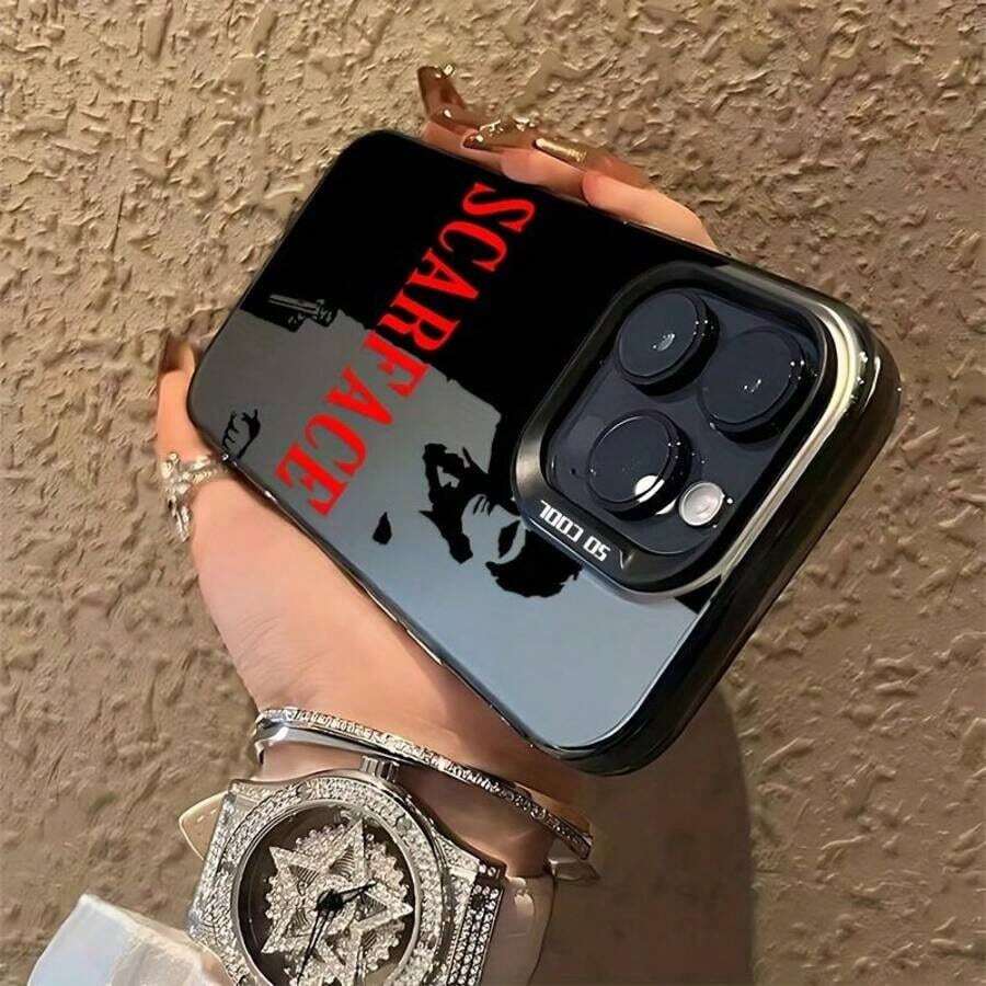 Fundas de películas populares para phone 16, 15, 14, 13, 12, 11 Pro, X, XR, XS Max, 8 Plus. Funda trasera antideslizante y esmerilada. - Negro - Ver 1