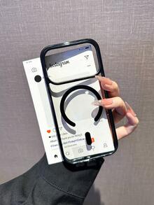 1个捕蝇器+磁性亚克力二合一加厚极简手机壳，兼容 17/17 Air/17 Pro/17 Pro Max/16 Pro Max/16/16 Pro/16 Plus/15/15 Pro Max/15 Pro/11/12/13/14 Pro Max/11 Pro/11 Pro Max/12 Pro/12 Pro Max/13 Pro/13 Pro Max/14 Pro/14 Pro Max/XR，创意高级设计 - 黑色 - 查看 2