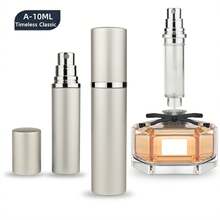 1pc Redesigned Perfume Spray Bottle, Portable Perfume Refillable Atomizer, Bottom Fill Mini Spray Travel Perfume Bottle, Pump Fills Directly From The Bottom Without Removing The Cap, 100% Pure Glass Inner Bottle, With A Visible Window So You Can Easily Know How Much Perfume Is Left, Available In 5ml / 8ml /10ml