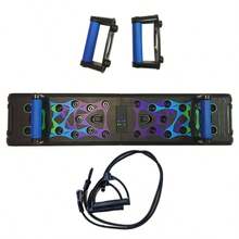 1 Set Multifunctional Push-Up Rack Training Board With Resistance Bands, Unisex Core & Chest Muscle Workout Equipment, Home Fitness Gear