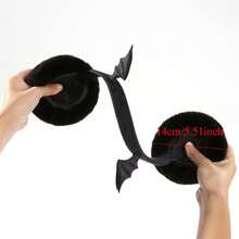 1pc Gothic Bat Wing Ear Muffs - Foldable Devil Ear Warmers With Soft Plush, Thermal Insulation For Winter, Dark Fantasy Halloween Costume, Cosplay, Anime Conventions & Gothic Street Fashion Ear Muffs