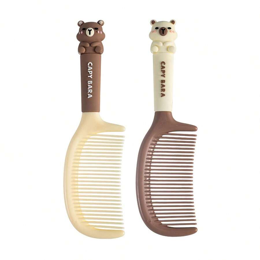 Water Vole Shaped Hair Brush - Cute Baby Colors Children's Hair Comb, Compact And Portable, Suitable For Travel - Multicolor - View 1