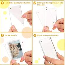 3 إطارات صور مغناطيسية للثلاجة، أكريليك ثنائي الوجه مقاس 9x6 سم لعرض الصور الفورية، مغناطيس ثلاجة DIY، إطارات صور مغناطيسية للحائط، مغناطيس ثلاجة أكريليك، أكياس صور مغناطيسية، عرض المطبخ، ديكور الثلاجة، تصميم بسيط، عرض حديث، مغناطيس عالي الجودة، هيكل قوي، هدية للمتسوقين، ديكور المنزل - شفاف - مشاهدة 6