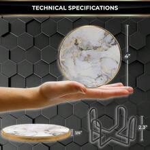 - 6 piezas posavasos para bebidas absorbentes con soporte. Montaas rusas de piedra con base de corcho. Ideas de regalo - Posavasos con borde dorado - Ver 5