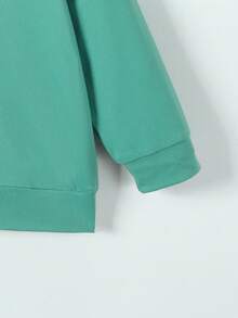 Set de 2 piezas para niños pequeños: Camisa de cuello redondo de manga larga con estampado de dinosaurios y pantalones holgados con cordón, apropiado para uso diario, viajes, fiestas de cumpleaños, regalo