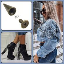 Sets Spikes And Studs 12MM Spikes Clothing Metal Studs Rivets Leather Punk Spikes Rivets Screw Back Studs And Spikes Clothing Shoes Belts Bags Hats 1532 Inch Bronze - Bronze - View 6