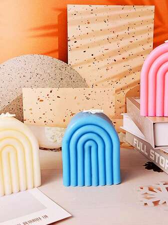 1pc 3D Double-Sided Arch DIY Candle Holder & Decor