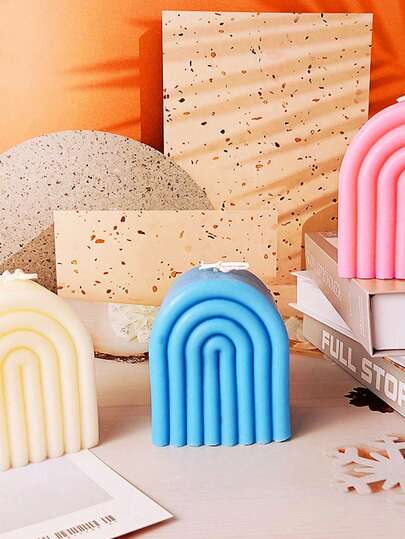 1pc 3D Double-Sided Arch DIY Candle Holder & Decor