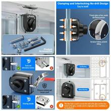 - Cerradura de puerta de vidrio de doble cara sin marco, sin taladro, acero inoxidable 304, para puerta abatible de 38 - 12 10 - 12 mm para oficina, escaparate, 5 llaves, negro mate - 307 - Ver 1