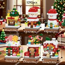 Christmas Building Block Set, Includes Rotating Christmas Tree, Gingerbread House, Christmas Train, Santa Claus, Christmas Stocking, Reindeer, Santa Claus, Apple House, Christmas Tree, Vintage Christmas Snow House, Holiday Decor Building Block Set, Creative Adult Holiday Gift, Adult Building Block Set, Suitable For Home Decor, Office Decor, Living Room Display, Home Accessories, New Year Gift, Party Gift, Christmas Gift - Multi-colored Christmas Tree House - View 28