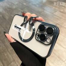 Teléfono con lente magnética y revestimiento electrochapado que incluye todo. Admite carga inalámbrica magnética y es compatible con phone 16 Pro Max, 16, 15 Pro, 14, 14 Plus/14 Pro Max, 13, 13 Pro, 12 Pro, 11/11 Pro y la serie Pro. Es un excelente teléfono para amigos, cumpleaños y festividades. - Plateado - Ver 3