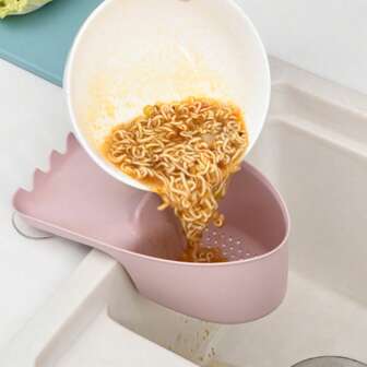 Kitchen Food Strainer Basket, Kitchen Waste Residue Filter Basket, Sink Organizer Rack, Wet And Dry Separation Suction Cup Hanging Basket