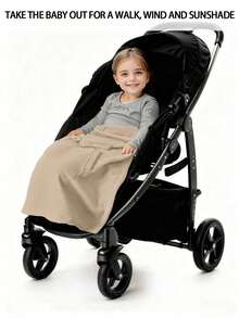 1件套婴儿推车挡风罩、婴儿车防风罩、腰凳背带防风斗篷。适用于婴儿车和背带，是冬季带宝宝外出的保暖必备品。母婴用品，冬季必备，外出旅行的理想选择，也是很棒的节日礼物。 - 咖啡棕 - 查看 3