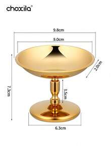 choxila 1pc Stainless Steel Ice Cream Cup, Metal Serving Dessert Bowl, Serving Tray, Food Plates, High Footed Yogurt Snack Candy Cups For Salad Fruit Pudding, Silver/ Gold, Family Gatherings, Weddings, Ramadan, Eid Al-Adha - Multicolor - View 8