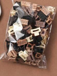 5/10/20/30pcs Small Versatile Fashion Hair Clip For Women; Mini Hairpin For Bangs; Simple Hair Clip For Messy Hair; Vintage Hair Clip For The Top Of The Head; Suitable For Commuting To Work, Going Out, Traveling, Gatherings, And Dining; Can Be Used With Facial Cleansing, Makeup, And Masks; Pair With Clothes; Wear With Hair Accessories. Fall Winter Claw Clip For Vacation Outfits Woman Elegant Hair Clutch - Multicolor - View 1