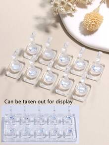 一套椭圆形/长方形亚克力透明美甲练习架，非磁性指甲支架，适合初学者，可用于猫眼凝胶美甲，配有美甲粘土套装、美甲展示工具、DIY美甲沙龙用品