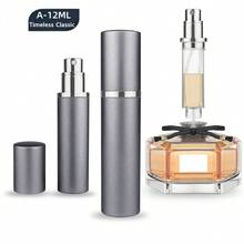 1pc Redesigned Perfume Spray Bottle, Portable Perfume Refillable Atomizer, Bottom Fill Mini Spray Travel Perfume Bottle, Pump Fills Directly From The Bottom Without Removing The Cap, 100% Pure Glass Inner Bottle, With A Visible Window So You Can Easily Know How Much Perfume Is Left, Available In 5ml / 8ml /10ml