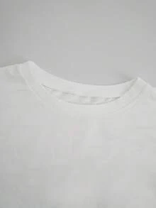 Women's Casual Striped Sweatshirt, All-Match Round Neck Design, Versatile & Comfortable Long Sleeve Top, Spring/Autumn - White - View 4