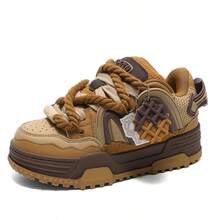 Q-AND  Geometric  Patchwork    Sporty  Beach    Fabric    Asymmetrical    Sneakers  Home    All Season  Original - màu caramel - Xem 8