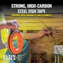 Klein Tools 56331 Steel Fish Tape 1 8Inch X 50Foot