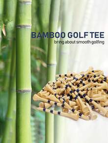 Paquete de 50 Piezas de Tees de Golf de 3 Tamaños de Madera de Bambú, Soporte talla grande Duradero y Estable para Bolas de Golf, Accesorios de Golf al por Mayor Personalizados, Envío Directo