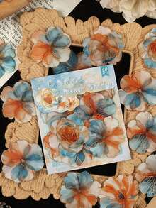 20 pezzi/confezione Adesivi colorati a tema floreale in foil, adesivi decorativi creativi e di , materiali per decorazione fai-da-te, scrapbooking e artigianato, regali per le vacanze, forniture personalizzate per scrapbooking e scuola