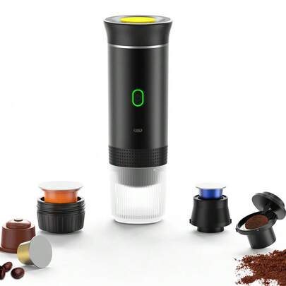Portable Coffee Machine, Compatible With Powder And Capsules, USB Wireless Heating Small Household Coffee Pot, Outdoor Car-Mounted Household Espresso Extraction Machine